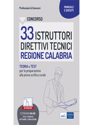 cover image of CONCORSO33 ISTRUTTORI DIRETTIVI TECNICI REGIONE CALABRIA